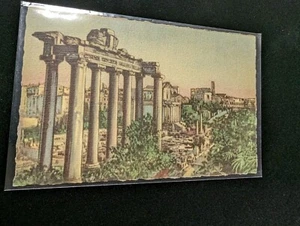 Rome Linen Postcard Vintage Unposted - Picture 1 of 2