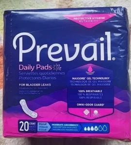 Women's Prevail Daily Pads for Bladder Leaks | 20 count NEW - Picture 1 of 7