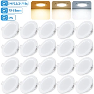 Ultra Slim Recessed LED Flat Panel Ceiling Spot Lights Downlights Spotlights UK  - Picture 1 of 13