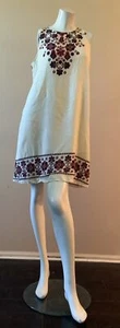 Xhilaration Ivory Pink  Floral Boho Peasant Shift Dress Sz M - Picture 1 of 3