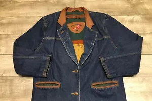 Giacca donna jeans denim vintage Outback rosso lavoro fienile camionista abbigliamento da lavoro piccola - Foto 1 di 14