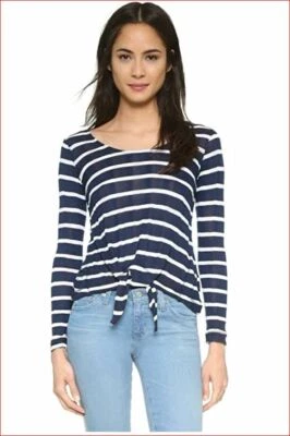 Splendid Top Mujer Camisa Camiseta RF0011X Azul Blanco M Msrp - Imagen 1 de 4