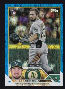 Serie de actualización Topps 2023 #US181 SHEA LANGELIERS RD RC 261/999 PLACA DE ALUMINIO AZUL - Imagen 1 de 3