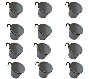 12X Pflanztopf plus Halter für Europalette Balkon Metall Blumentopf Kräutertopf - Bild 1 von 3
