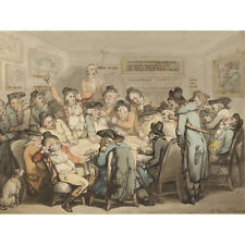 Rowlandson The Subscription Club Room 1791 Painting Wall Art Canvas Print 18X24