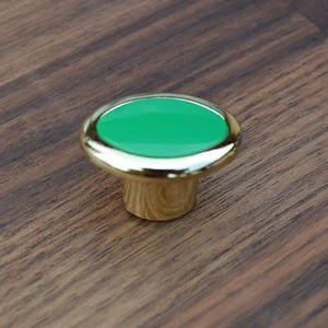 Möbelknopf Schubladengriff Möbelgriff Schrankgriff Schrank Golden-grün Metal - Bild 1 von 2
