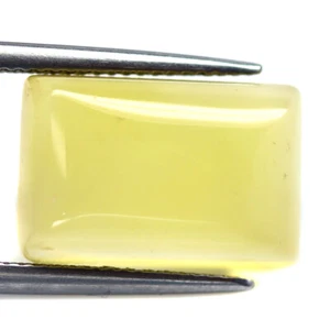 13.53 CT. Unheated Yellow Chalcedony Madagascar Baguette Cabochon 11 x 16 MM. - Picture 1 of 4