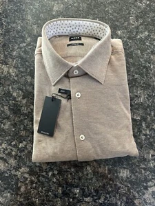 Hugo Boss Men’s Button-Up Long-Sleeve Casual Brown button shirt. pick size $105 - Picture 1 of 7