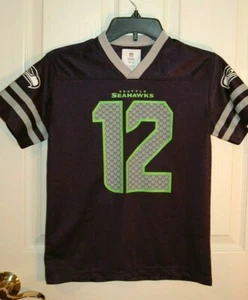 SEAHAWKS Football TEAM PPPAREL NFL PLAYERS JERSEY #12 FAN - BOY'S MEDIUM (8) - Picture 1 of 7