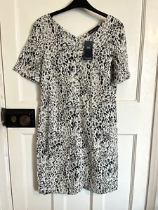 Vestido M&S Estampado Animal Lino Mezcla Bolsillos Talla 8 - Imagen 1 de 5