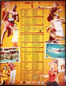 2014 University of Southern California Trojans Spring Sports Schedule Poster USC - Picture 1 of 1