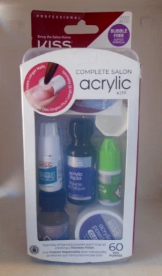 KIT ACRÍLICO SALÓN COMPLETO KISS 60 puntas Foto 1 de 4