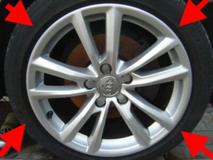 Audi A3 S Line 2016 8V 17" aleación ruedas plateadas neumáticos originales genuinos 28 k - Imagen 1 de 20