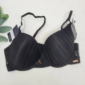 RACHEL Rachel Roy Black Push Up Bra 34C NWT - Picture 1 of 7