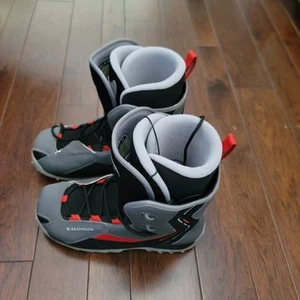 STIVALI SNOWBOARD SALOMON SYMBIO ROSSO NERO GRIGIO UOMO TAGLIA 12 - Foto 1 di 18