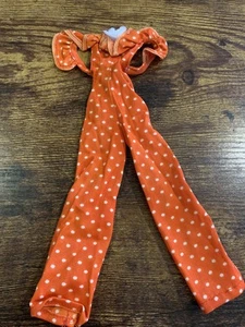 Vintage Tuesday Taylor Clothes Doll Outfit Orange Polka Dot Jumpsuit - Picture 1 of 2