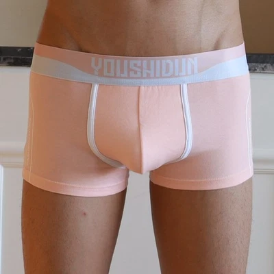 Paquete de 1,4 calzoncillos boxer calzoncillos de algodón con bolsa abultada para hombre Foto 1 de 4