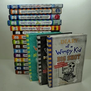 DIARY OF A WIMPY KID - Lot of 18 Complete - Books #1-18 - HC & PB Ex Library Set - Picture 1 of 4