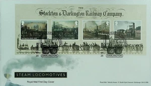 2025 GB STEAM LOCOMOTIVES –M.S. FDC Darlington Postmark Post Free - Picture 1 of 2
