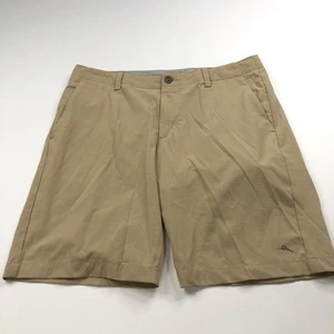 Tommy Bahama 34 (Fit 36W) Polyester Blend Flat Front Chino 10" Shorts Beige - Picture 1 of 13