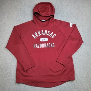 Arkansas Razorbacks Nike Dri Fit Hoodie Mens XL Red Pullover Sweatshirt Hooded - Picture 1 of 11