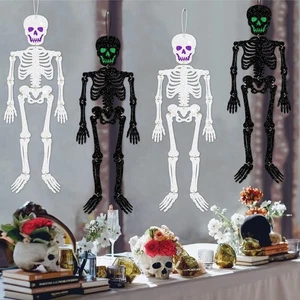 Flashing Skull Halloween Decoration Halloween Party Decor House Door Hanger - Picture 1 of 11