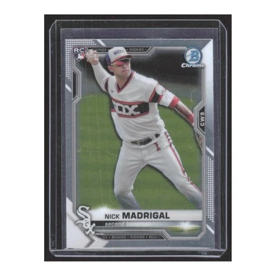 2021 Bowman Chrome Nick Madrigal White Sox #7 - Image 1 of 3