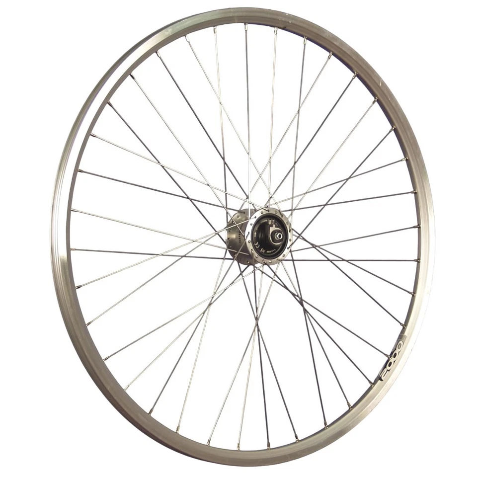Laufrad 28 Zoll Vorderrad Hohlkammer Shimano Nabendynamo DH-3D72 Disc CL silber - Bild 1 von 1