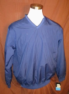 IZOD XFG Pullover Windbreaker Jacket, Blue, Lined, Polyester, Men's Size L, New - Picture 1 of 9