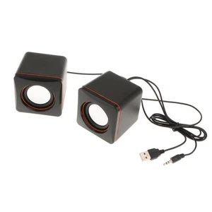Haut-parleur stéréo USB mini USB câblé pour ordinateur portable portable - Photo 1/7