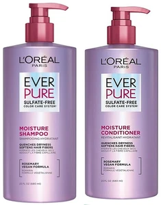 L'Oreal Paris Ever Pure Rosmarin Feuchtigkeitsshampoo & Conditioner (je 23 Unzen) NEU - Bild 1 von 1
