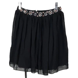 Speechless Damen Tüll Minirock schwarz Größe 5 Reißverschluss gefüttert Schmucksteine Taille Party - Bild 1 von 6