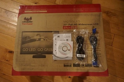 Monitor LED Viewsonic VA2703-LED 27" FHD 1920x1080 Widescreen | DVI VGA D-Sub - Imagem 1 de 4