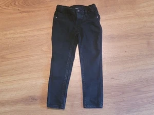 Skinny Fit Black Jeans Adjustable Waist Girls Size 4/5 - Picture 1 of 4