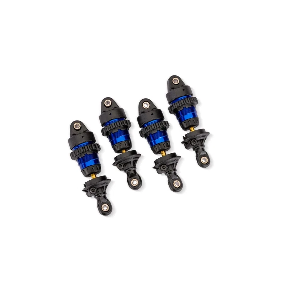 Traxxas 10865-BLUE - Blue Aluminum Mini GTR Short Shocks (4) (Mini Slash)