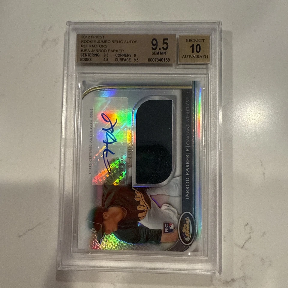 2012 Finest Relic Auto Jarrod Parker BGS 9.5 Gem Mint - Image 1 of 1