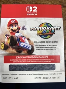 Mario Kart World Code Nintendo Switch 2 - Picture 1 of 3