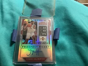 2020 Panini Contenders Tyrese Halliburton Auto Rookie Pacers Stud - Bild 1 von 13