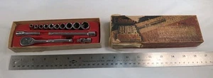 Vintage Snap On Tools 114-TMP USA 14 Piece 1/4" Drive Socket Wrench Set in Box - Picture 1 of 14