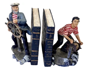 Seekapitän Maritim Buchstütze Set Matrose Küste 90er Ozean Strand Schiff Rad - Bild 1 von 5