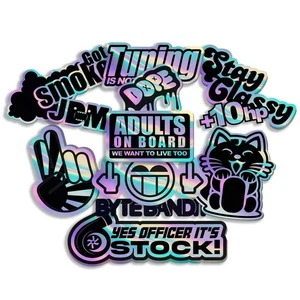 JDM Sticker Set Japan Aufkleber Digitaldruck + Schutzlaminat Hologramm R207-06 - Picture 1 of 6