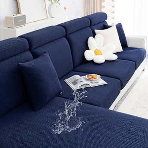 Waterproof Couch Cushion Covers, Stretch Jacquard Sectional Couch Covers, L S... - Foto 1 di 7