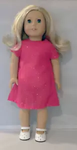 Dark Pink Sparkle Dress Fits 18 inch American Girl Dolls - Picture 1 of 1