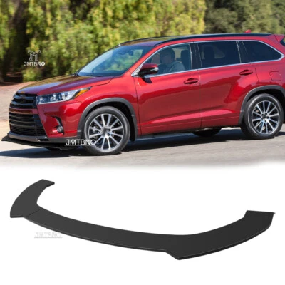 For Toyota Highlander XLE XSE Gloss Black Car Front Bumper Lip Spoiler Splitters - Image 1 of 4