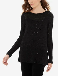 The Limited Sequin Shine Sweater, Black, Polyester Blend, Size L, NWT - Picture 1 of 9