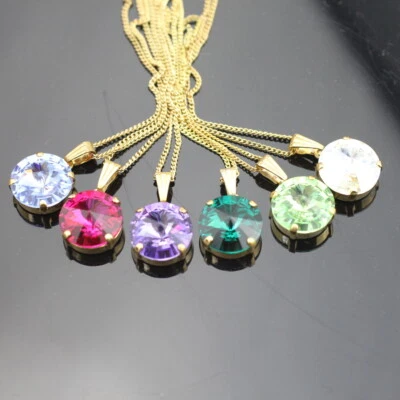 Halskette mit Anhänger 14 mm Rivoli Swarovski Kristall - Swarovski Schmuck - Bild 1 von 4