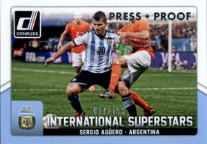2015 Donruss International Superstars Press Proof Silver #45 Sergio Aguero