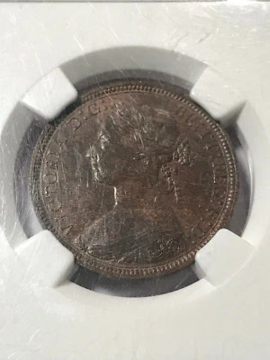 1887 Great Britain Half Penny NGC MS 63 Brown #2205 - Image 1 of 4