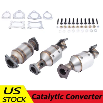 Juego de convertidores catalíticos de 3 piezas para Honda Pilot 3,5 L 2009-2015 45131-45132-16447 Foto 1 de 4
