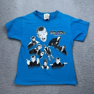 Home Alone 2 1992 Vintage Shirt Kids Youth Size Large Beach Network Blue Movie - Picture 1 of 6